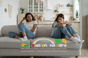 Upset frustrated mother and teenage daughter ignoring each other after quarrel at home