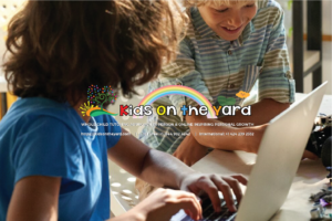 Children blancing Screen Learning, using a computer to complete their engineering project