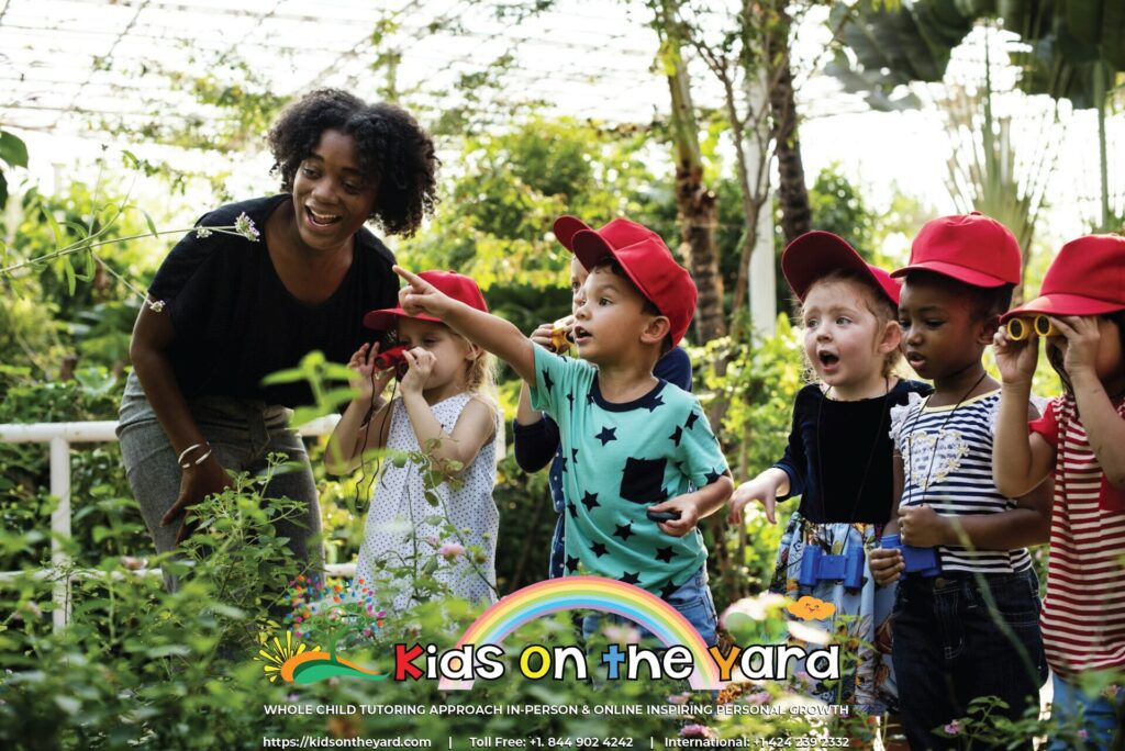 kids and teacher incorporating sel outside