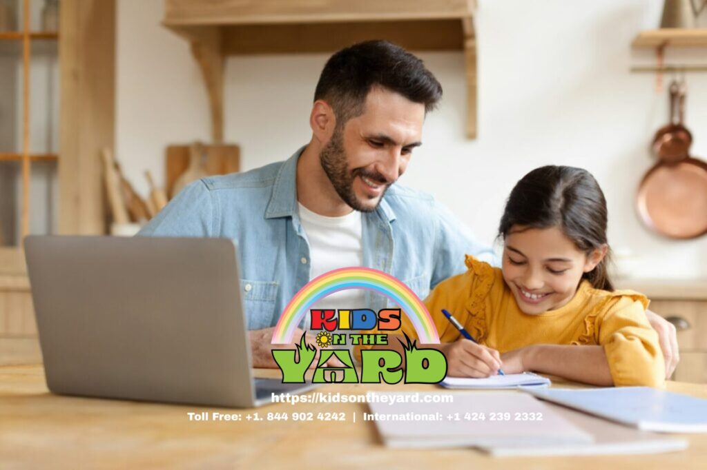 A father who integrates positive reinforcement of effort into daily activities, building his daughter's confidence and motivation.