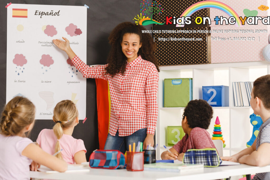 Students learning Spanish