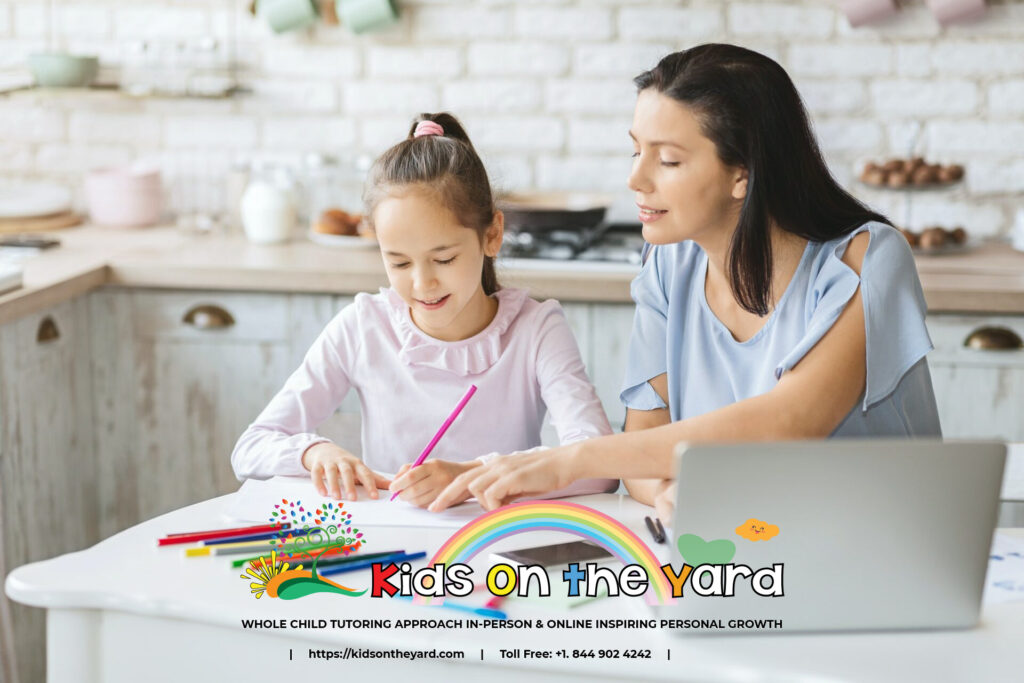 Enjoying lessons with tutor at home. When Children Need Tutoring Help? Doing homework with tutor, Parents Point of View, Questions Guide