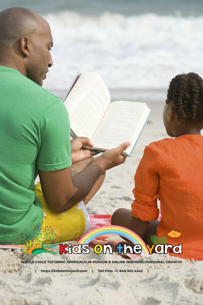 Father and daughter reading a book, How to Turn your Child's Summer Around Before the School Year 2022/2023 Begins!, tips to help your child maintain and develop sharp academic skills before summer ends and the new school begins