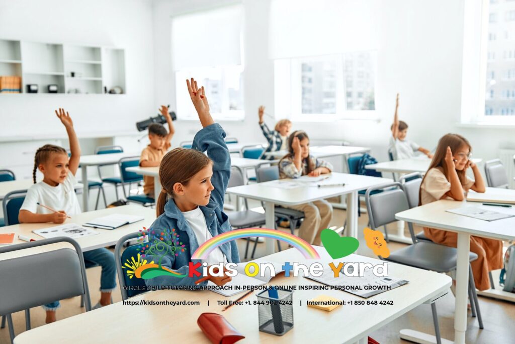 Children learning in a school classroom