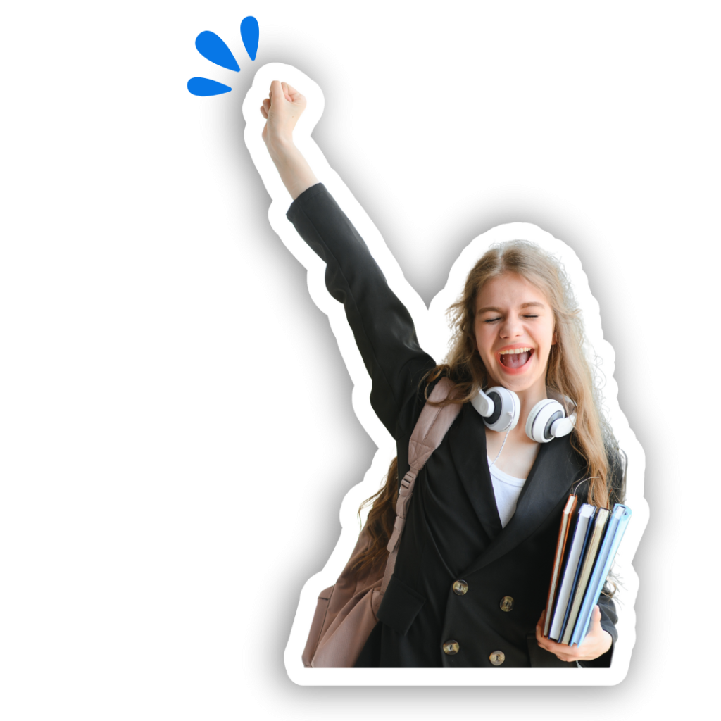 Teen girl at Kids on the Yard incorporating stress-free study habits into her daily routine.