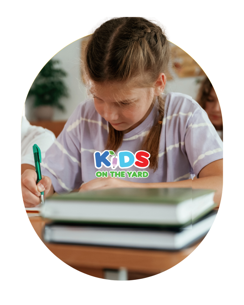 elementary schooler in a classroom with growth-oriented principles